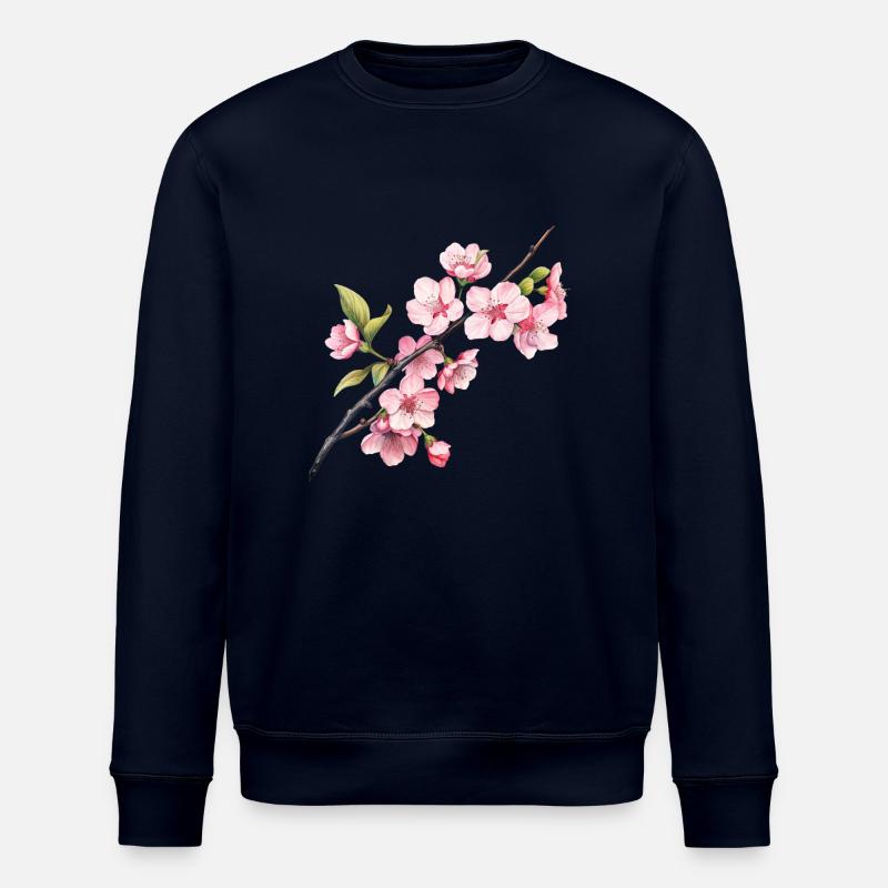 Sakura Spring - Stanley/Stella ROLLER Unisex Organic Sweatshirt - navy