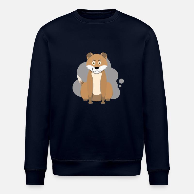 Cartoon Hund Splash - Stanley/Stella Unisex Bio-Sweatshirt ROLLER - Navy