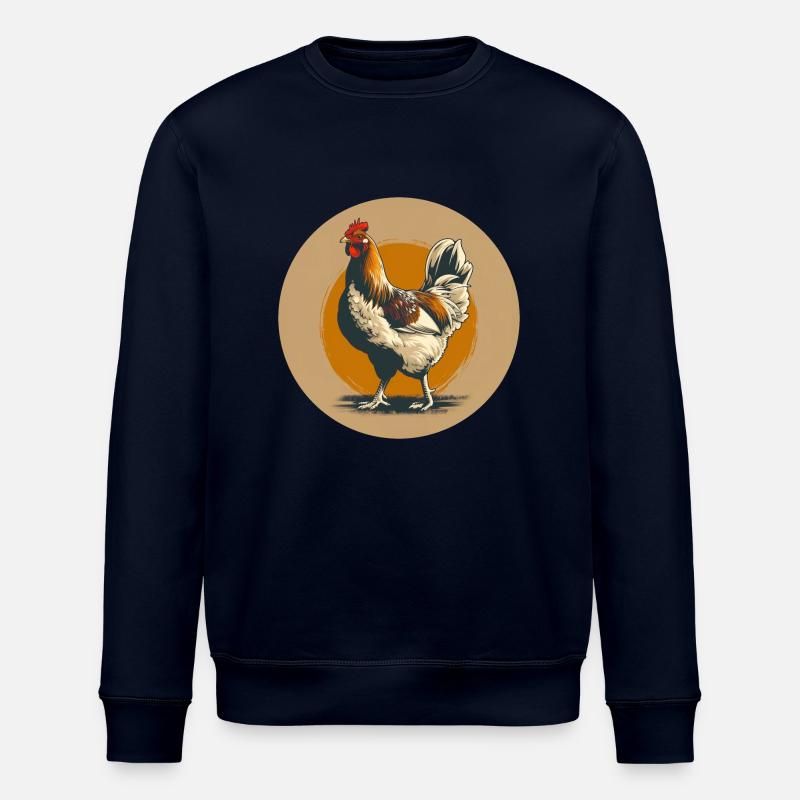 Hahn mit rotem Kamm - Stanley/Stella Unisex Bio-Sweatshirt ROLLER - Navy