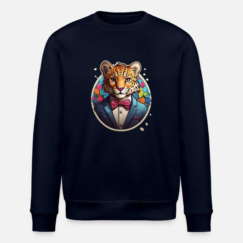 Lustiges Comic Tiger - Stanley/Stella Unisex Bio-Sweatshirt ROLLER - Navy