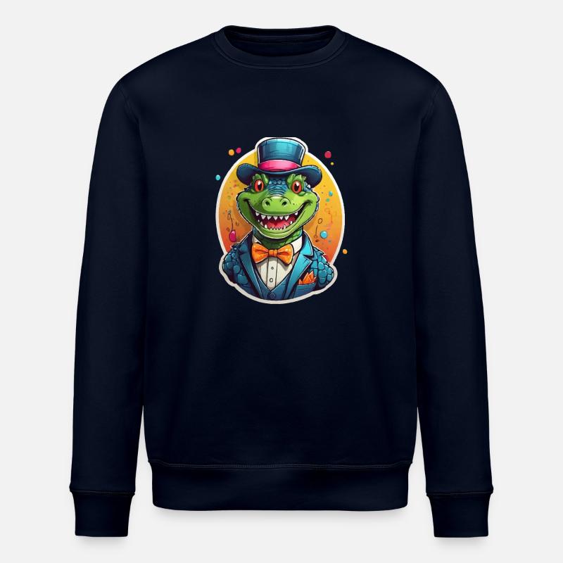 Crocodile comique drôle - Sweat bio ROLLER Stanley/Stella Unisexe - marine