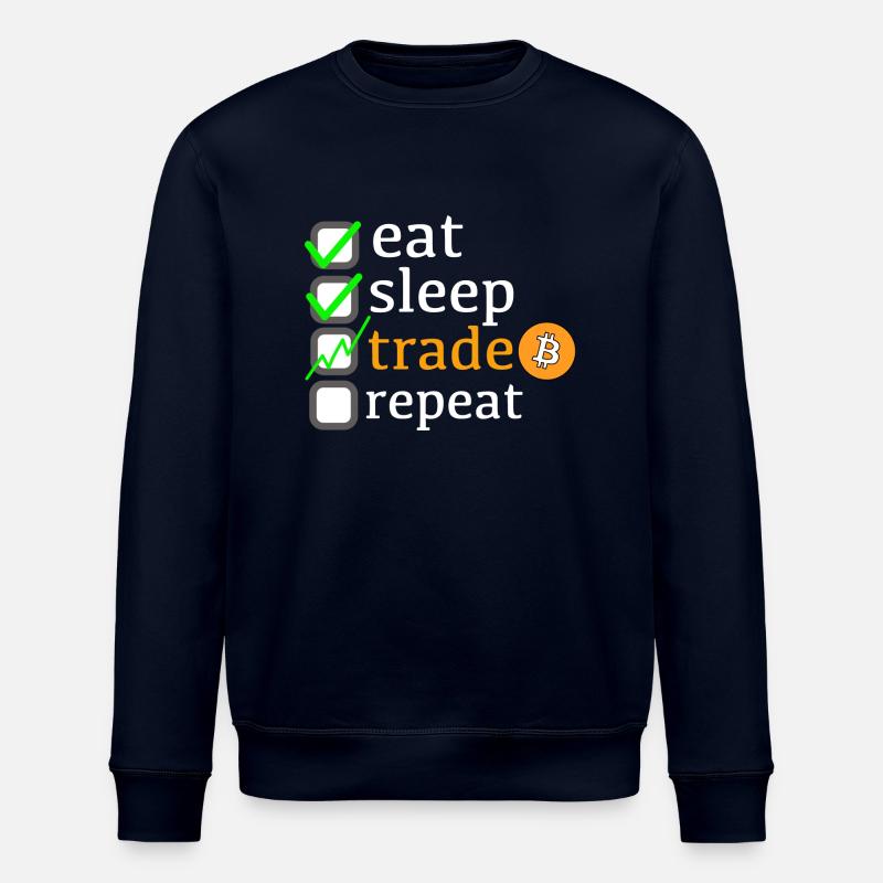 eat, sleep trade repeat - Stanley/Stella Unisex Bio-Sweatshirt ROLLER - Navy