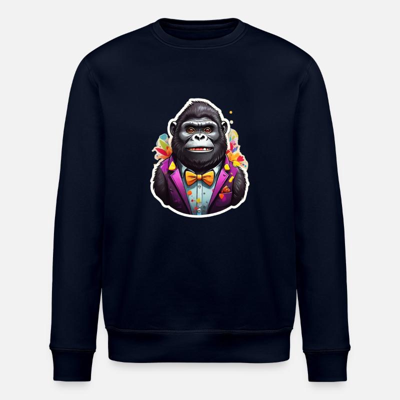 Gorille comique drôle - Sweat bio ROLLER Stanley/Stella Unisexe - marine