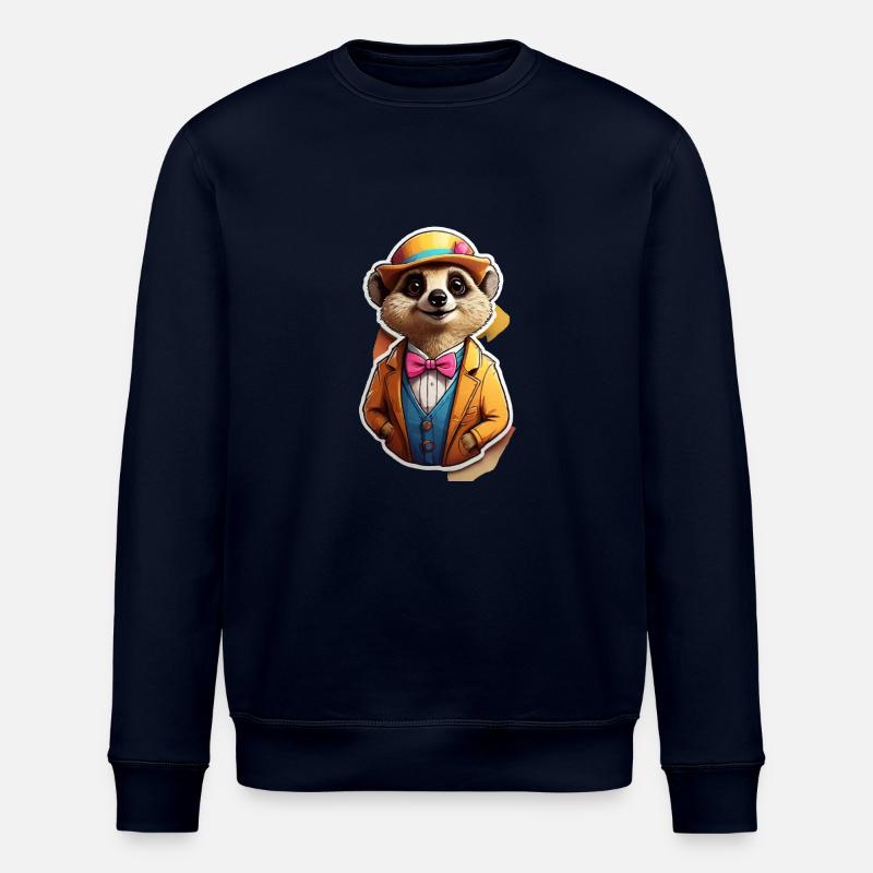 Lustiges Comic Erdmännchen - Stanley/Stella Unisex Bio-Sweatshirt ROLLER - Navy