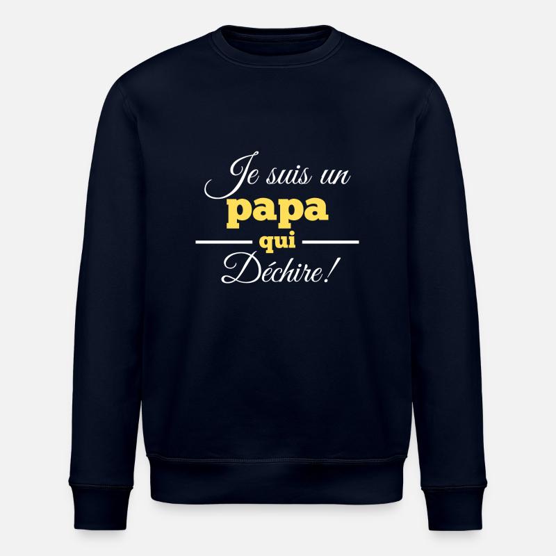 I'm a rocking dad - Stanley/Stella ROLLER Unisex Organic Sweatshirt - navy