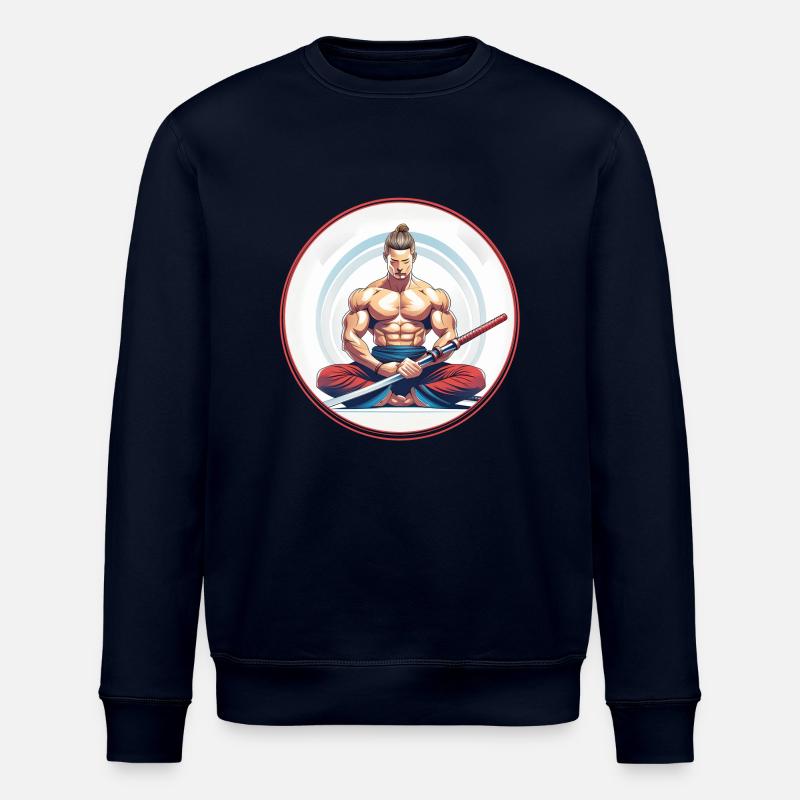 Meditierender Samurai mit Katana - Stanley/Stella Unisex Bio-Sweatshirt ROLLER - Navy