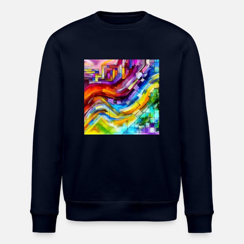Éclat moderne - Peinture abstraite - Sweat bio ROLLER Stanley/Stella Unisexe - marine