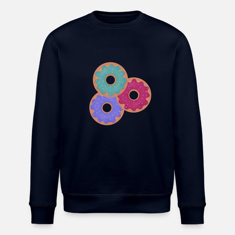 3 bunte Donuts - Stanley/Stella Unisex Bio-Sweatshirt ROLLER - Navy