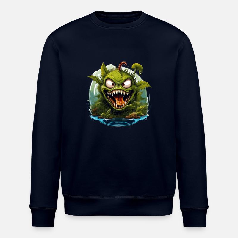 Wilde, wütende, fleischfressende Pflanze - Stanley/Stella Unisex Bio-Sweatshirt ROLLER - Navy