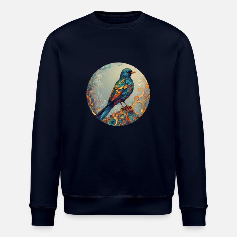 Bird Round Batch - Stanley/Stella ROLLER Unisex Organic Sweatshirt - navy