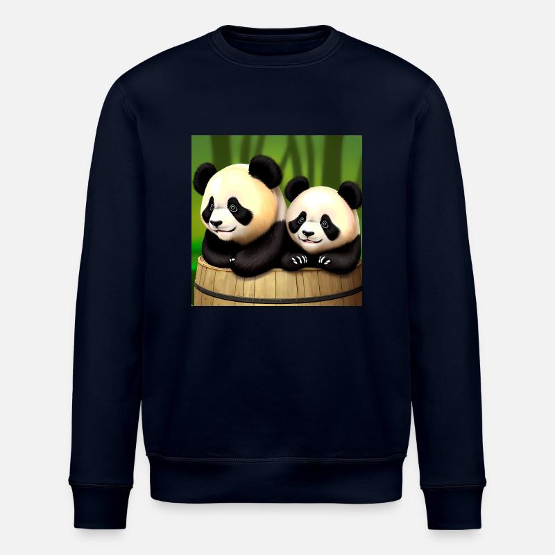 De mignons pandas à l’aventure ! 🍃 - Sweat bio ROLLER Stanley/Stella Unisexe - marine