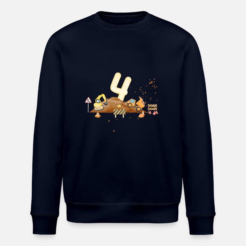 4th Anniversary Construction Site - Stanley/Stella ROLLER Unisex Organic Sweatshirt - navy