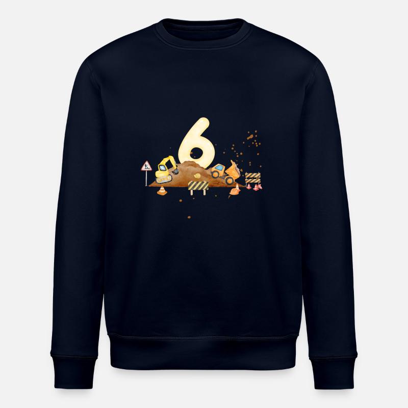 6th Anniversary Construction Site - Stanley/Stella ROLLER Unisex Organic Sweatshirt - navy