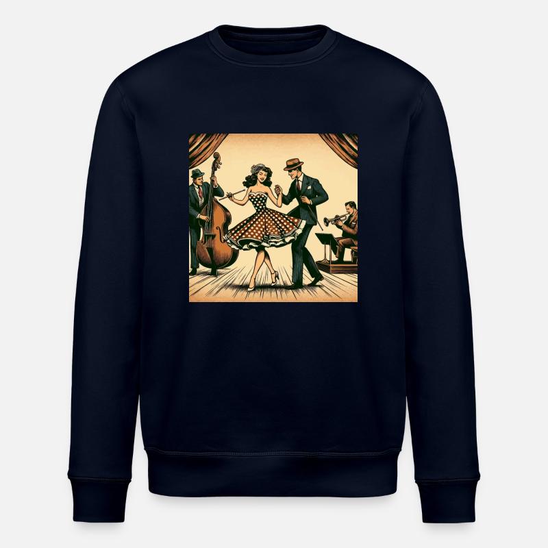 Performance de danse rétro - Sweat bio ROLLER Stanley/Stella Unisexe - marine