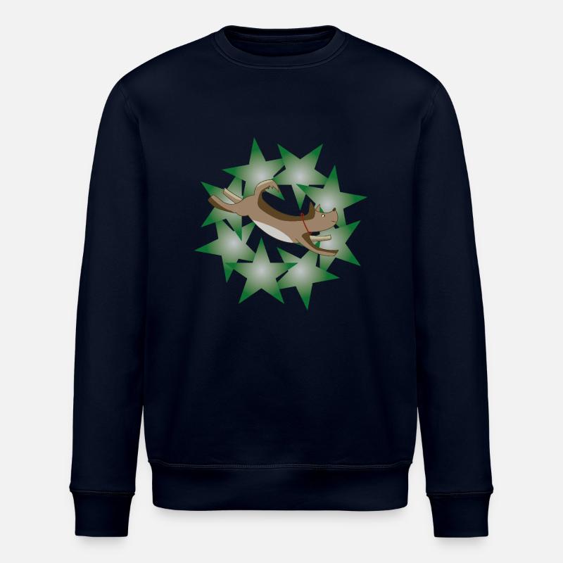 Emmana grüne Sterne - Stanley/Stella Unisex Bio-Sweatshirt ROLLER - Navy