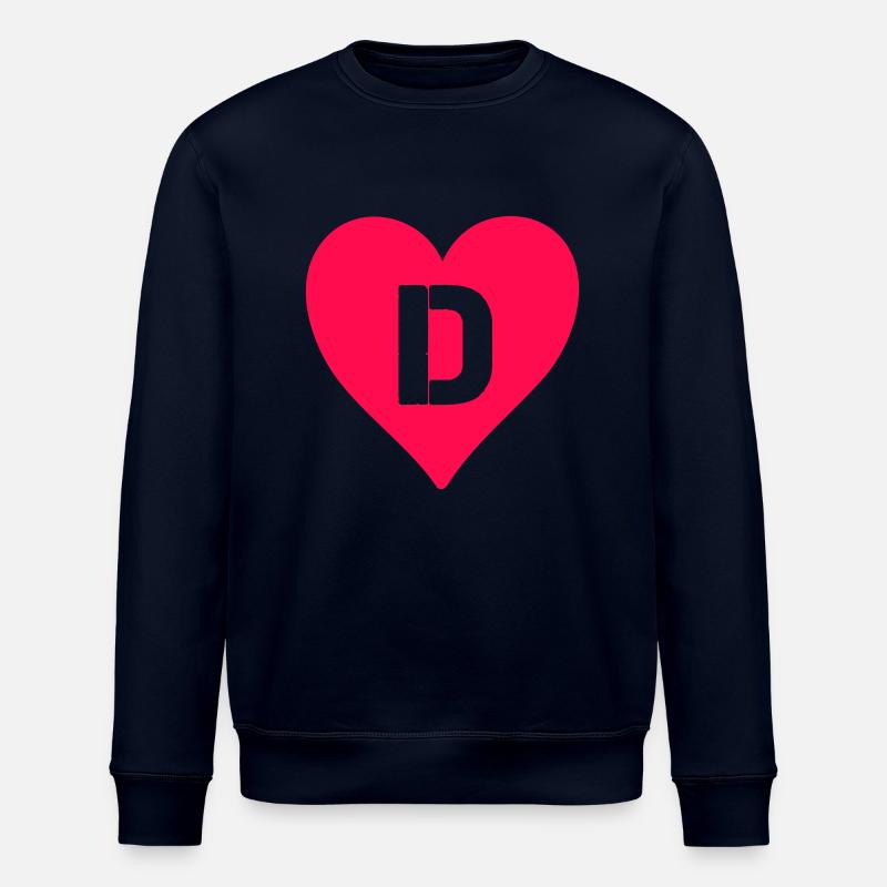 herz buchstabe d - Stanley/Stella Unisex Bio-Sweatshirt ROLLER - Navy