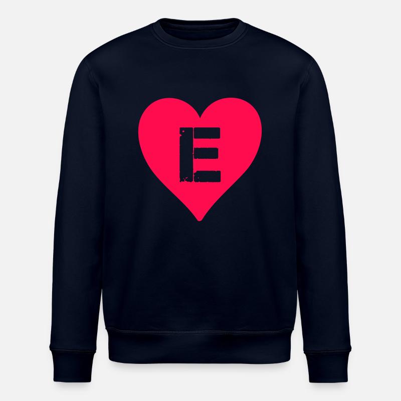 herz buchstabe e - Stanley/Stella Unisex Bio-Sweatshirt ROLLER - Navy
