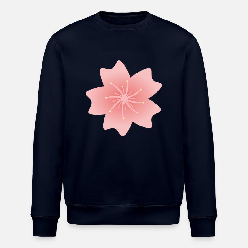 Rosa Sakura Blume - Stanley/Stella Unisex Bio-Sweatshirt ROLLER - Navy