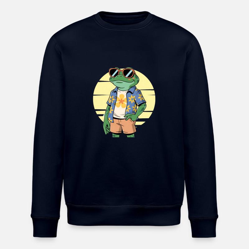 grenouille drôle d’été - Sweat bio ROLLER Stanley/Stella Unisexe - marine
