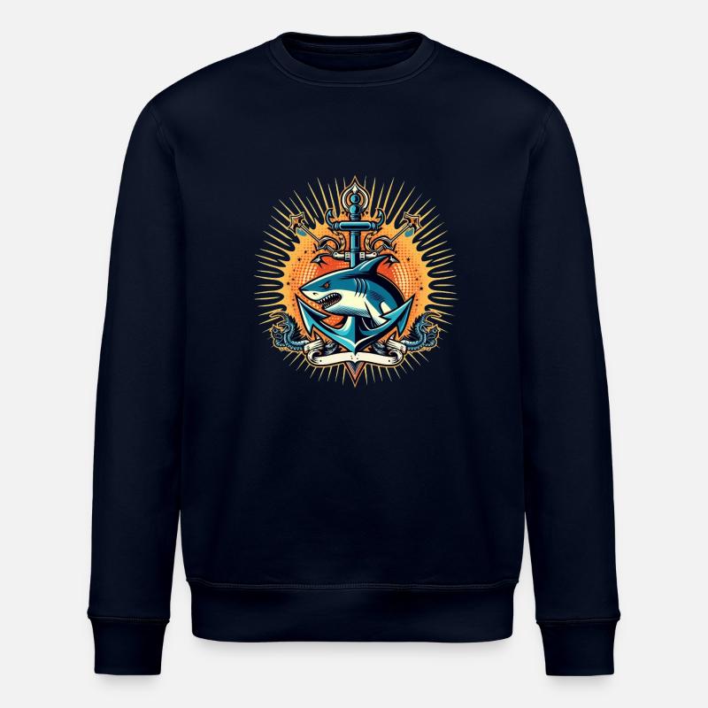 Logo de requin - Sweat bio ROLLER Stanley/Stella Unisexe - marine