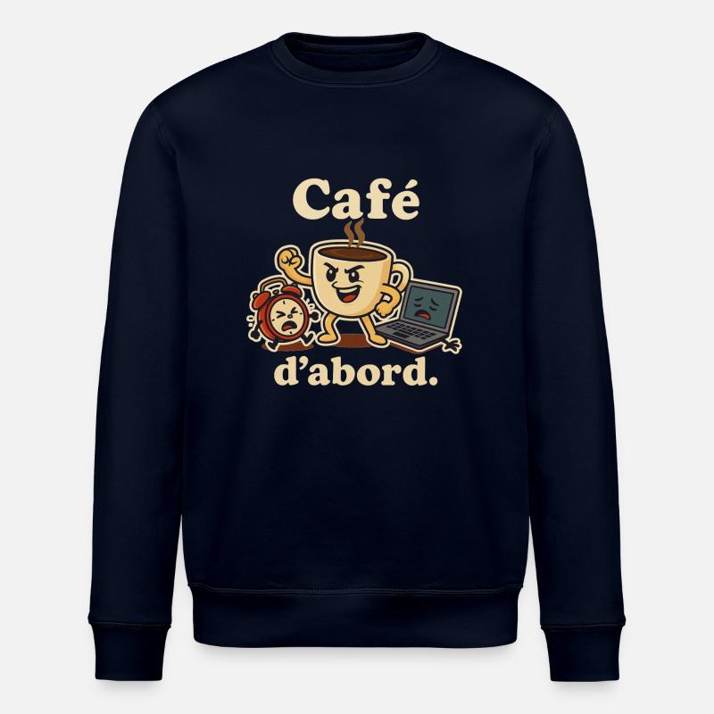 Kaffee zuerst - Stanley/Stella Unisex Bio-Sweatshirt ROLLER - Navy