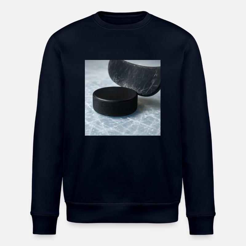 Hockey - Stick and puck - Stanley/Stella ROLLER Unisex Organic Sweatshirt - navy