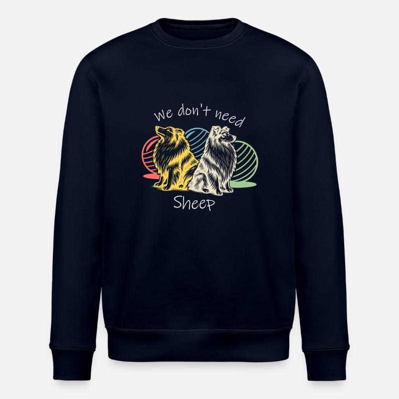 Treibball (bunt) mit Text - Stanley/Stella Unisex Bio-Sweatshirt ROLLER - Navy
