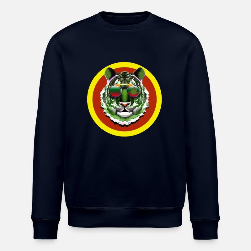 Rasta Tiger 2 - Stanley/Stella Unisex Bio-Sweatshirt ROLLER - Navy