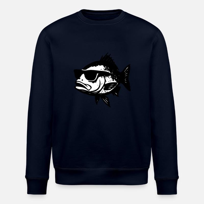 Fisch mit Sonnenbrille - Stanley/Stella Unisex Bio-Sweatshirt ROLLER - Navy