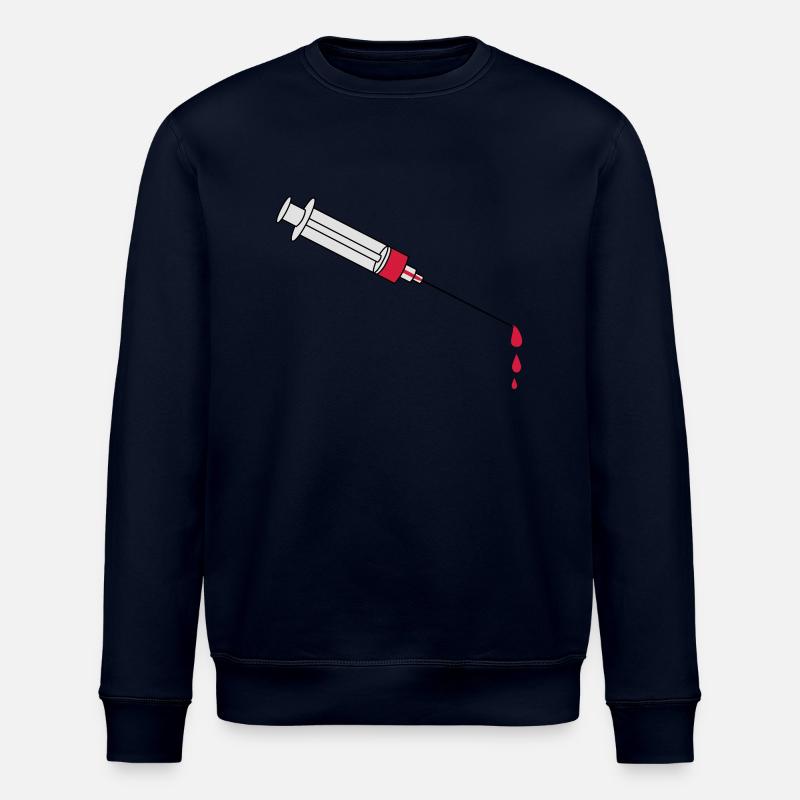Blood Syringe - Stanley/Stella Unisex Bio-Sweatshirt ROLLER - Navy