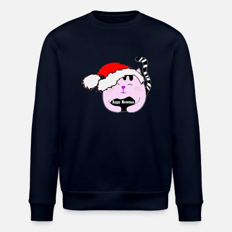 Weihnachtskatze - Stanley/Stella Unisex Bio-Sweatshirt ROLLER - Navy
