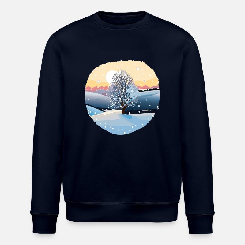 Winterzauber: Schneezauberbaum - Stanley/Stella Unisex Bio-Sweatshirt ROLLER - Navy