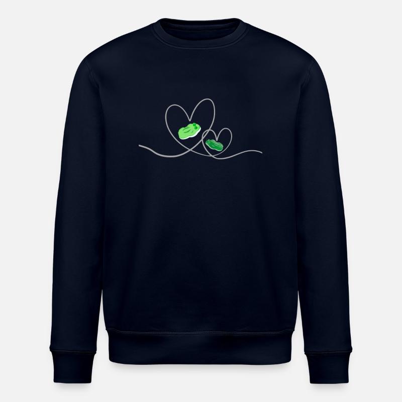 Froglove hearts - Stanley/Stella Unisex Bio-Sweatshirt ROLLER - Navy