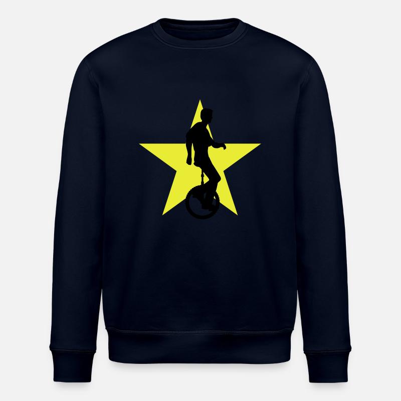 einradfahrer_2c - Stanley/Stella Unisex Bio-Sweatshirt ROLLER - Navy