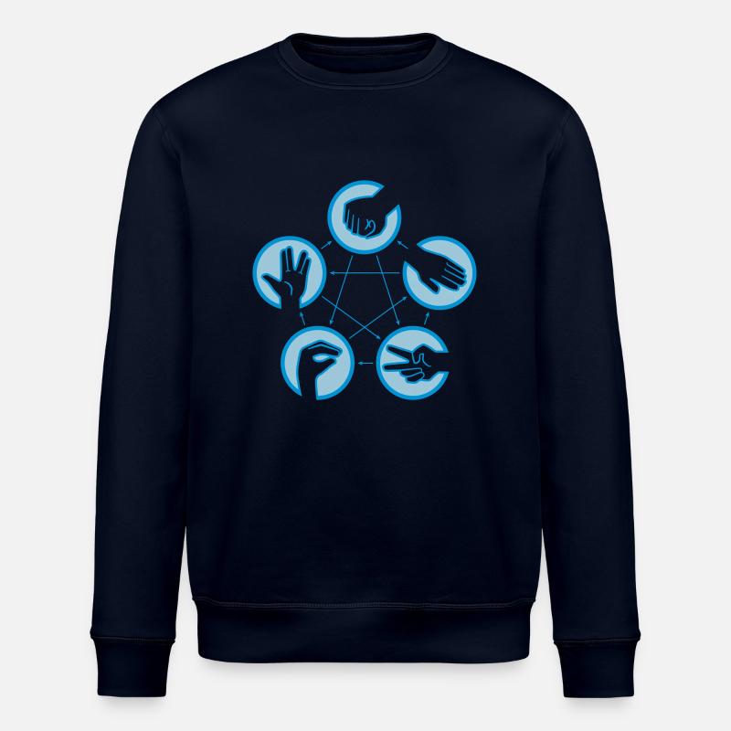 rock_paper_scissors_lizard - Stanley/Stella Unisex Bio-Sweatshirt ROLLER - Navy