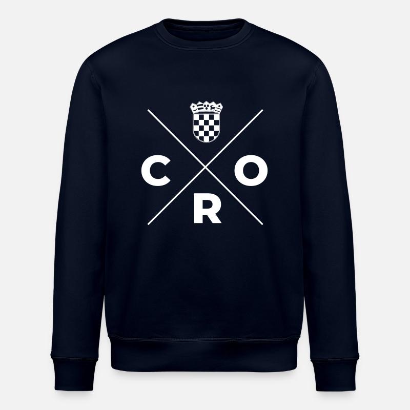Croatie single blanc - Sweat bio ROLLER Stanley/Stella Unisexe - marine
