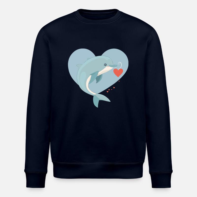 süßer Delfin - Stanley/Stella Unisex Bio-Sweatshirt ROLLER - Navy