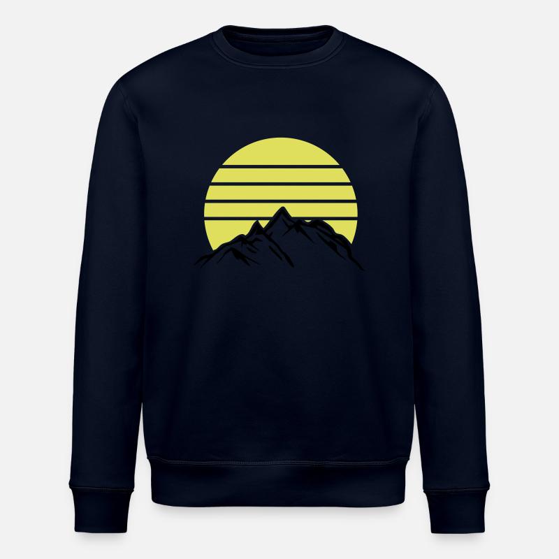 Mountains Mountains Mountains 1 - Stanley/Stella ROLLER Unisex Organic Sweatshirt - navy