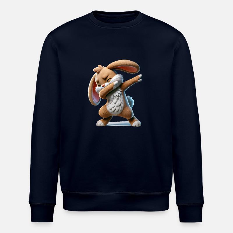 Hase Dabbing Comic - Stanley/Stella Unisex Bio-Sweatshirt ROLLER - Navy