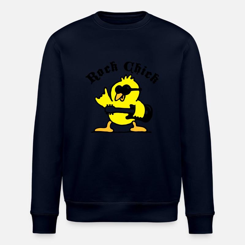 rock_chick_weiss_3c - Stanley/Stella ROLLER Unisex Organic Sweatshirt - navy