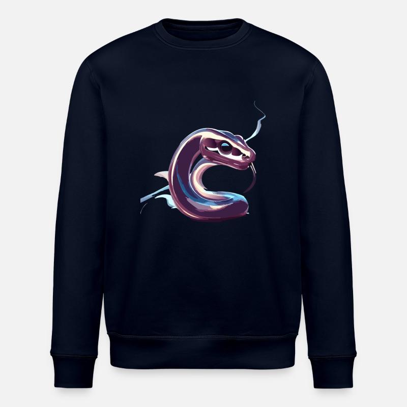Chrome Snake Part 2 - Stanley/Stella ROLLER Unisex Organic Sweatshirt - navy