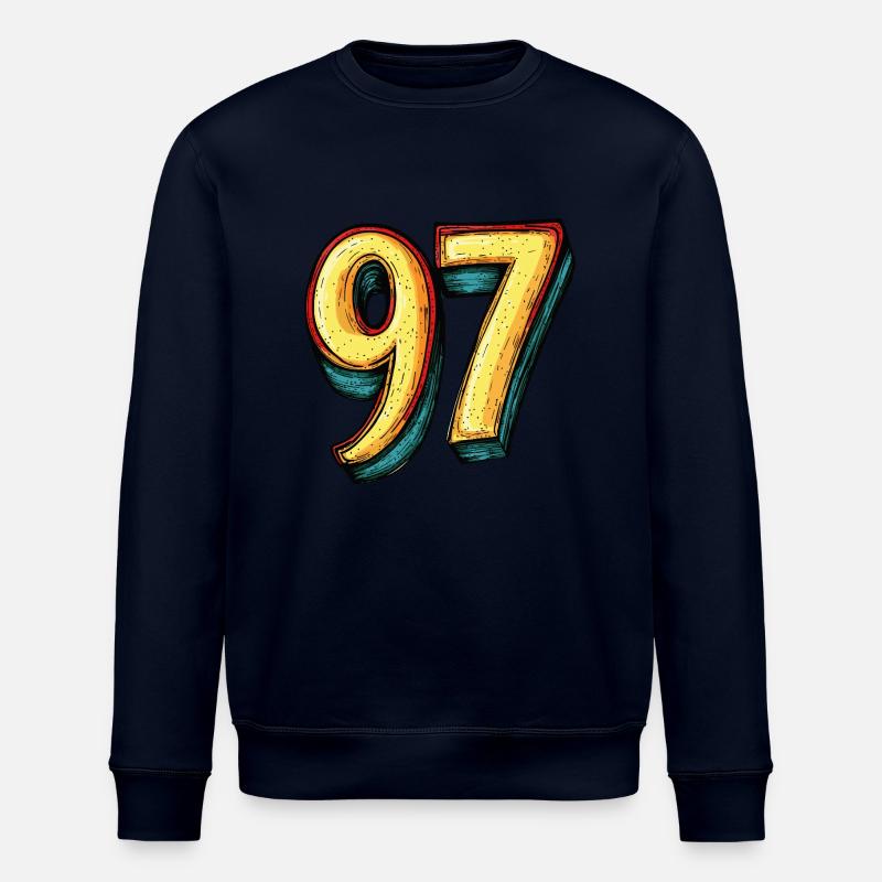 97 Zahl Comic - Stanley/Stella Unisex Bio-Sweatshirt ROLLER - Navy