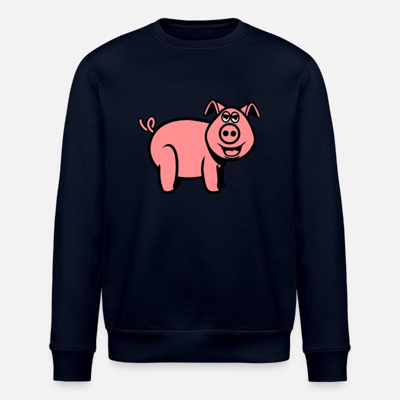Cochon stupide drôle - Sweat bio ROLLER Stanley/Stella Unisexe - marine