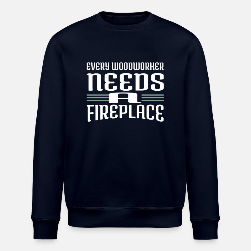 cabinetmaker funny woodworking daddesign - Stanley/Stella ROLLER Unisex Organic Sweatshirt - navy