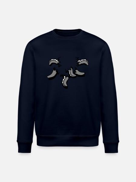 Tentakel, Octopus, Monster, Verscheurd Shirt, Alien - Stanley/Stella Uniseks bio-sweatshirt ROLLER - marine