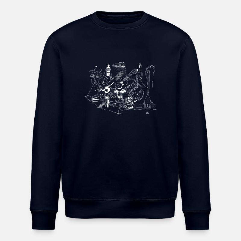 Design: Past Present - Stanley/Stella Unisex Bio-Sweatshirt ROLLER - Navy