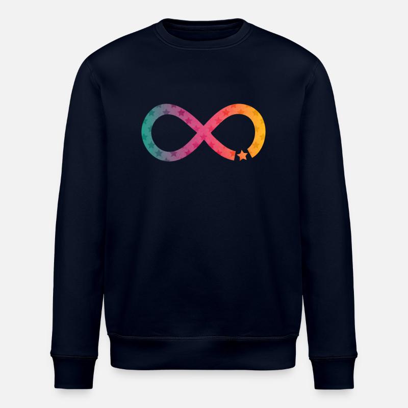 Infinity Star rainbow - Stanley/Stella ROLLER Unisex Organic Sweatshirt - navy