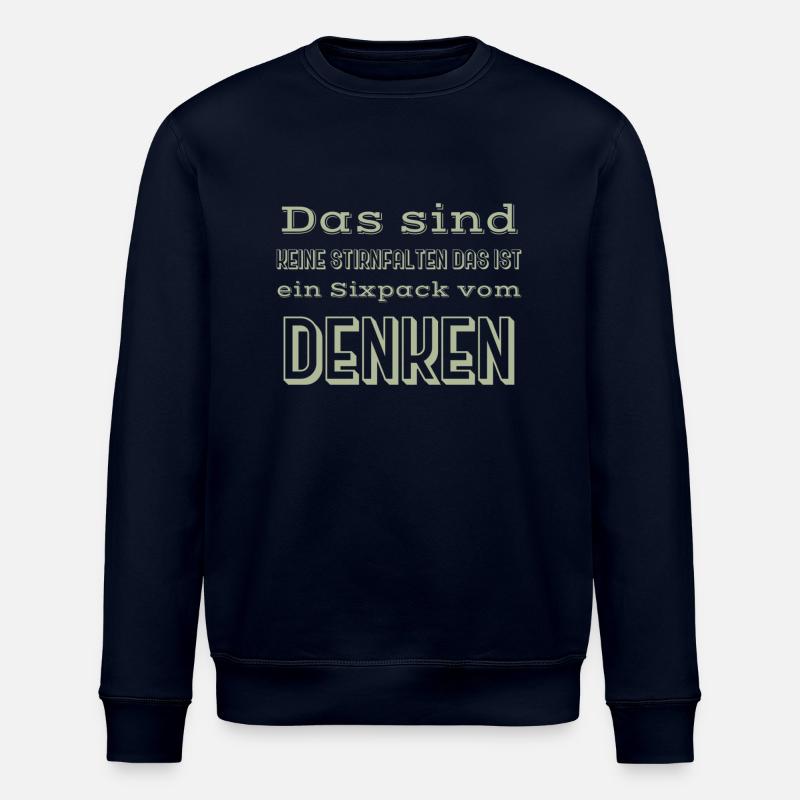 sixpack spruch - Stanley/Stella Unisex Bio-Sweatshirt ROLLER - Navy