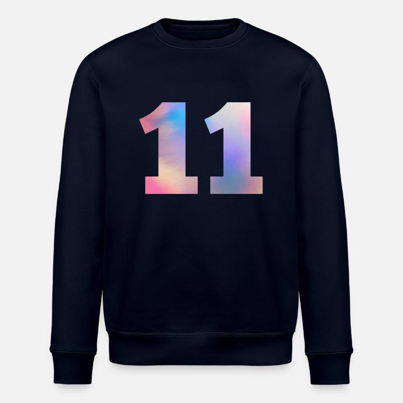 Bunte Zahl 11 - Stanley/Stella Unisex Bio-Sweatshirt ROLLER - Navy