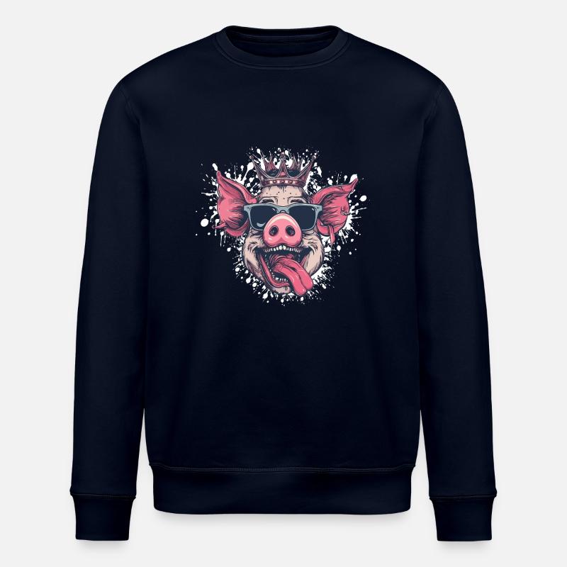 Schwein Lustig - Stanley/Stella Unisex Bio-Sweatshirt ROLLER - Navy